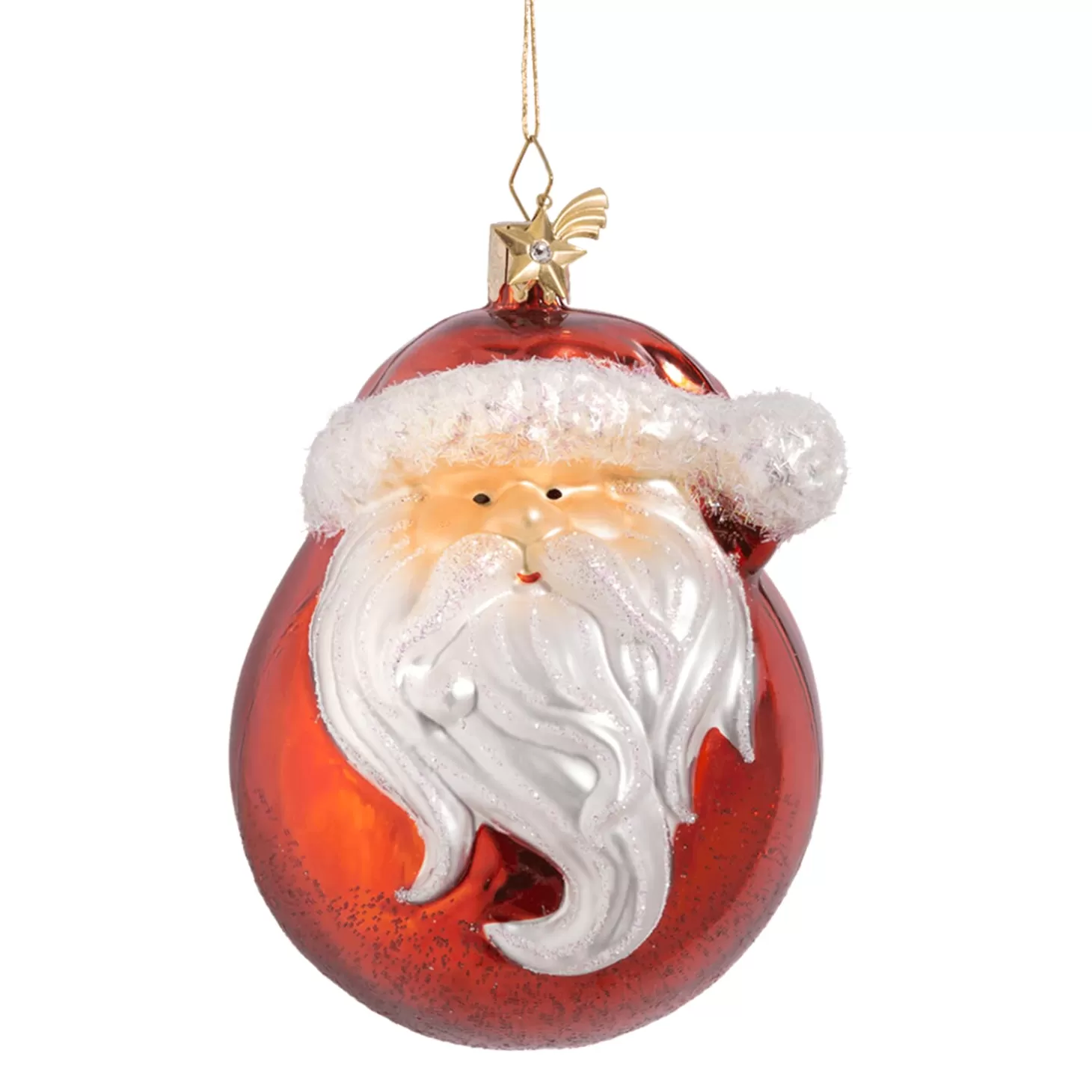 Poesie in Glas Glass Tree Decorations>Santa Claus