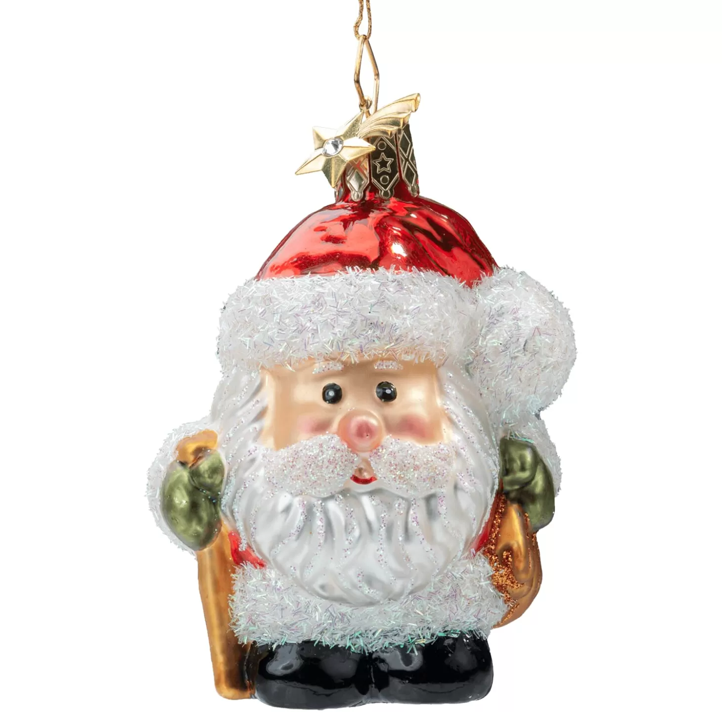 Poesie in Glas Glass Tree Decorations>Santa Claus