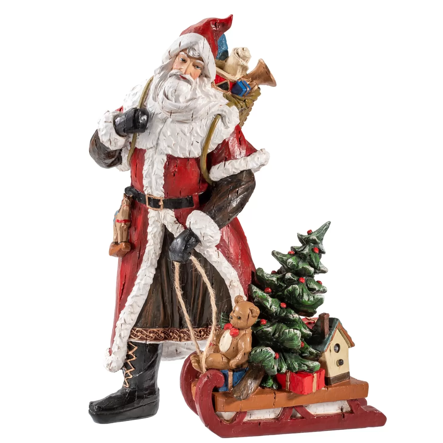 * Decorative Figurines>Santa With Sledge