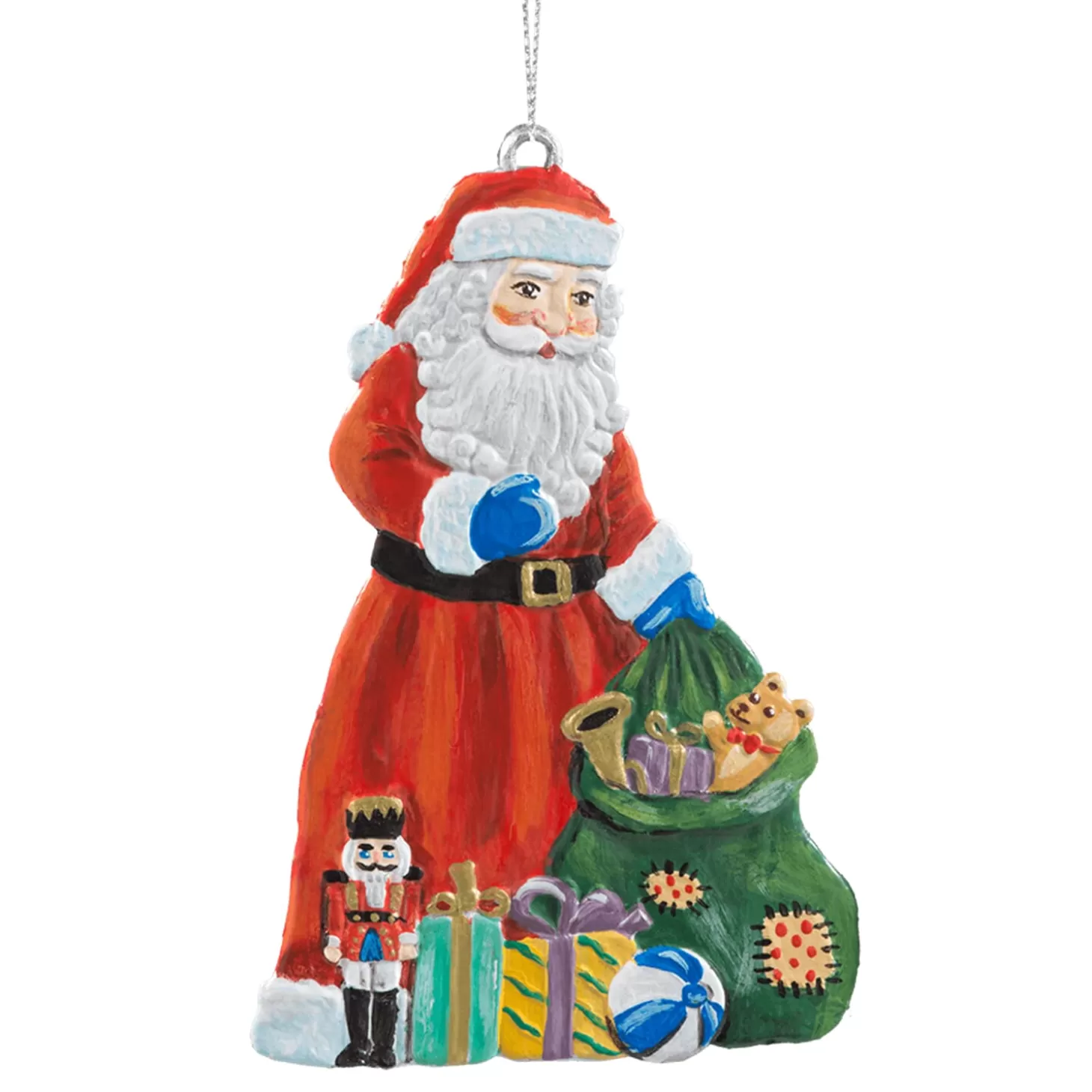 * Pewter Tree Decorations>Santa With Toys