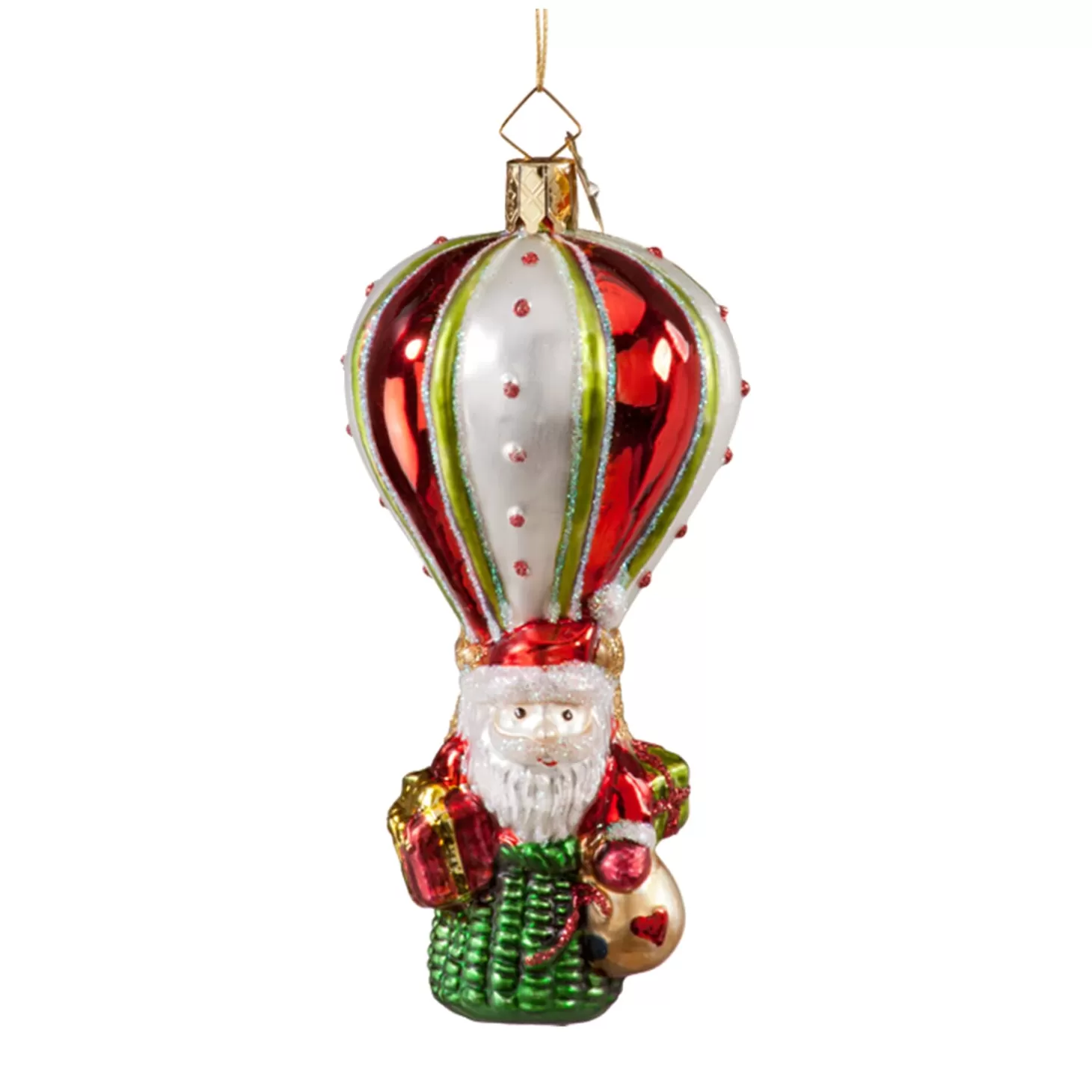 Poesie in Glas Glass Tree Decorations>Santa's Balloon Ride
