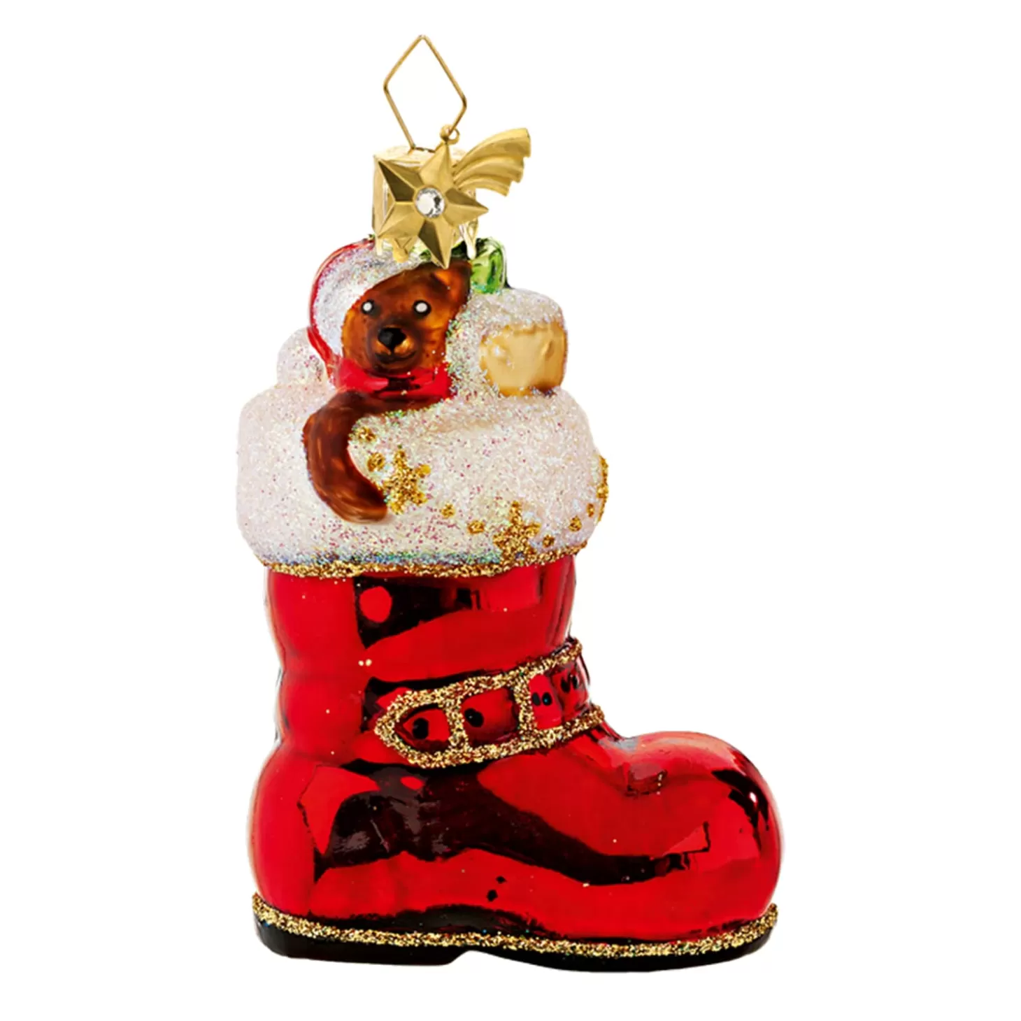 Poesie in Glas Glass Tree Decorations>Santa's Boot