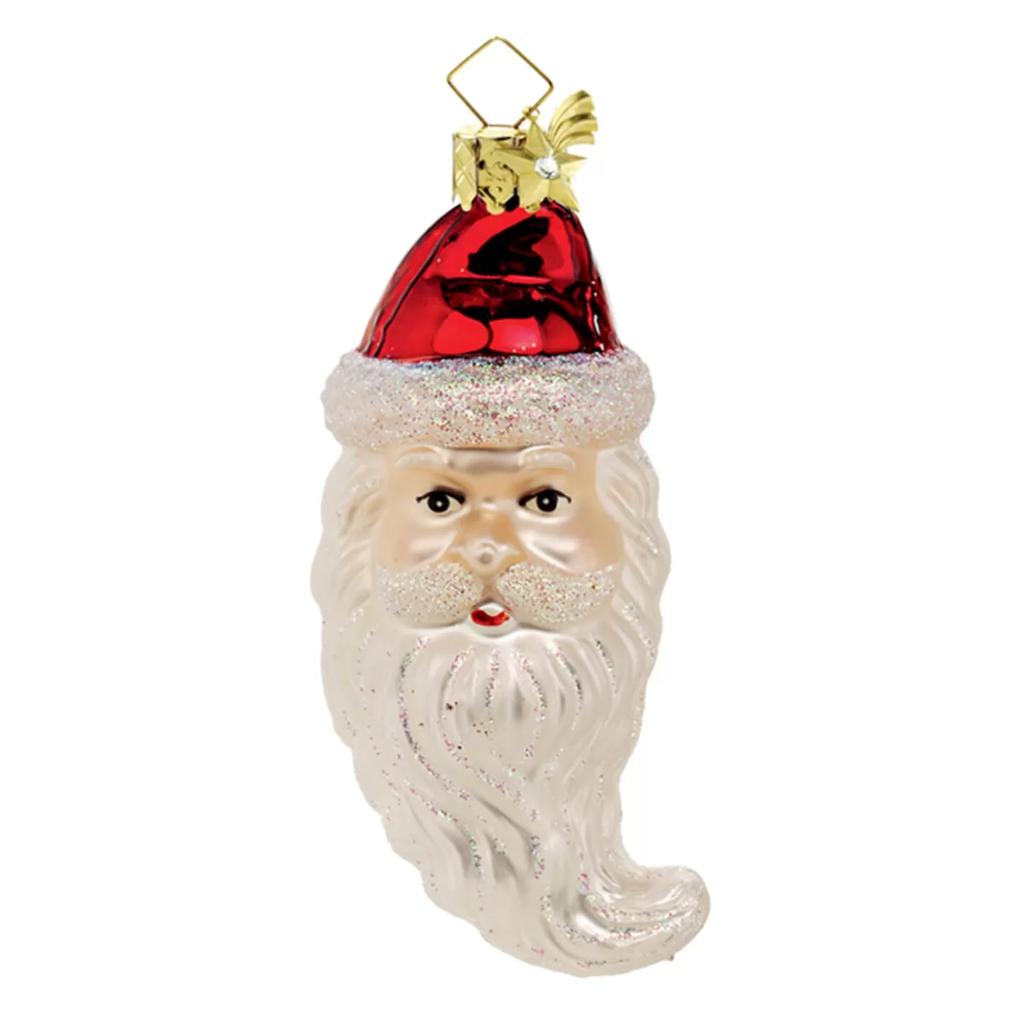 Poesie in Glas Glass Tree Decorations>Santa's Head
