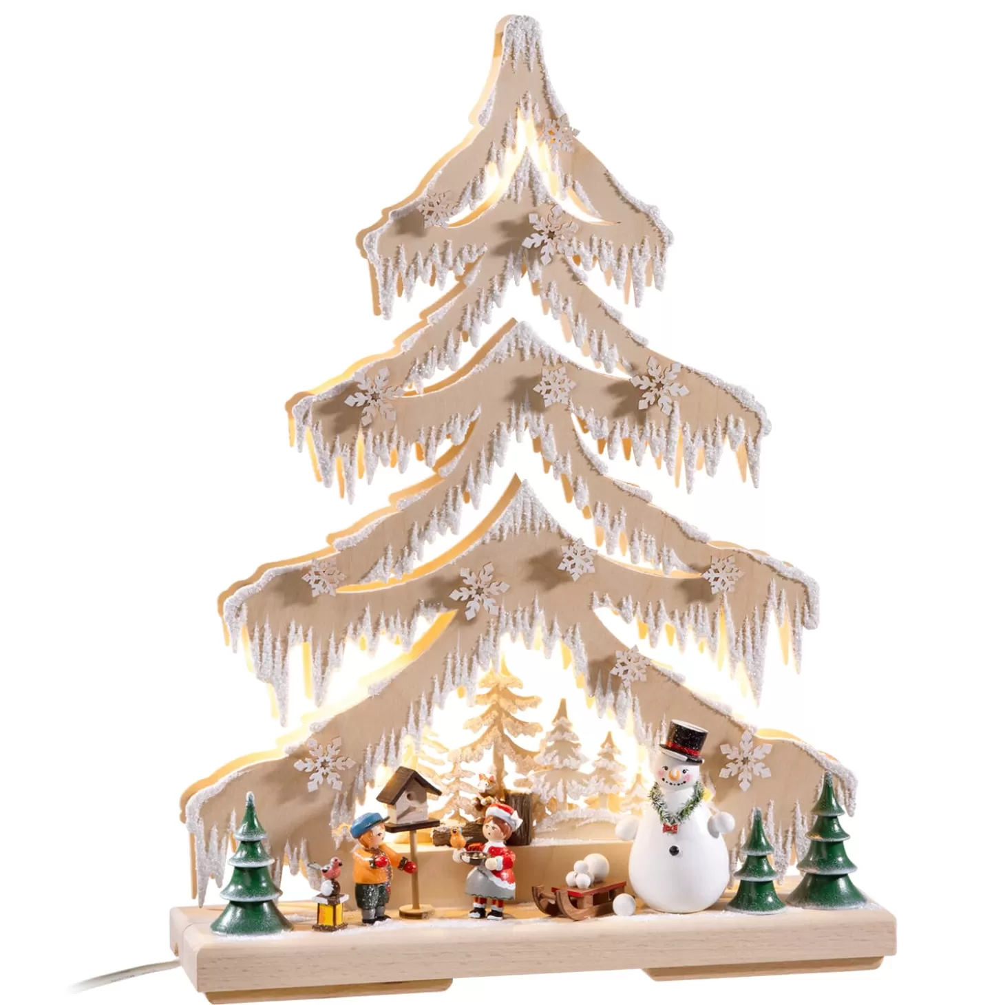 * Schwibbogen>Schwibbogen "Tree Winter Forest", 230 V With Usb A Port