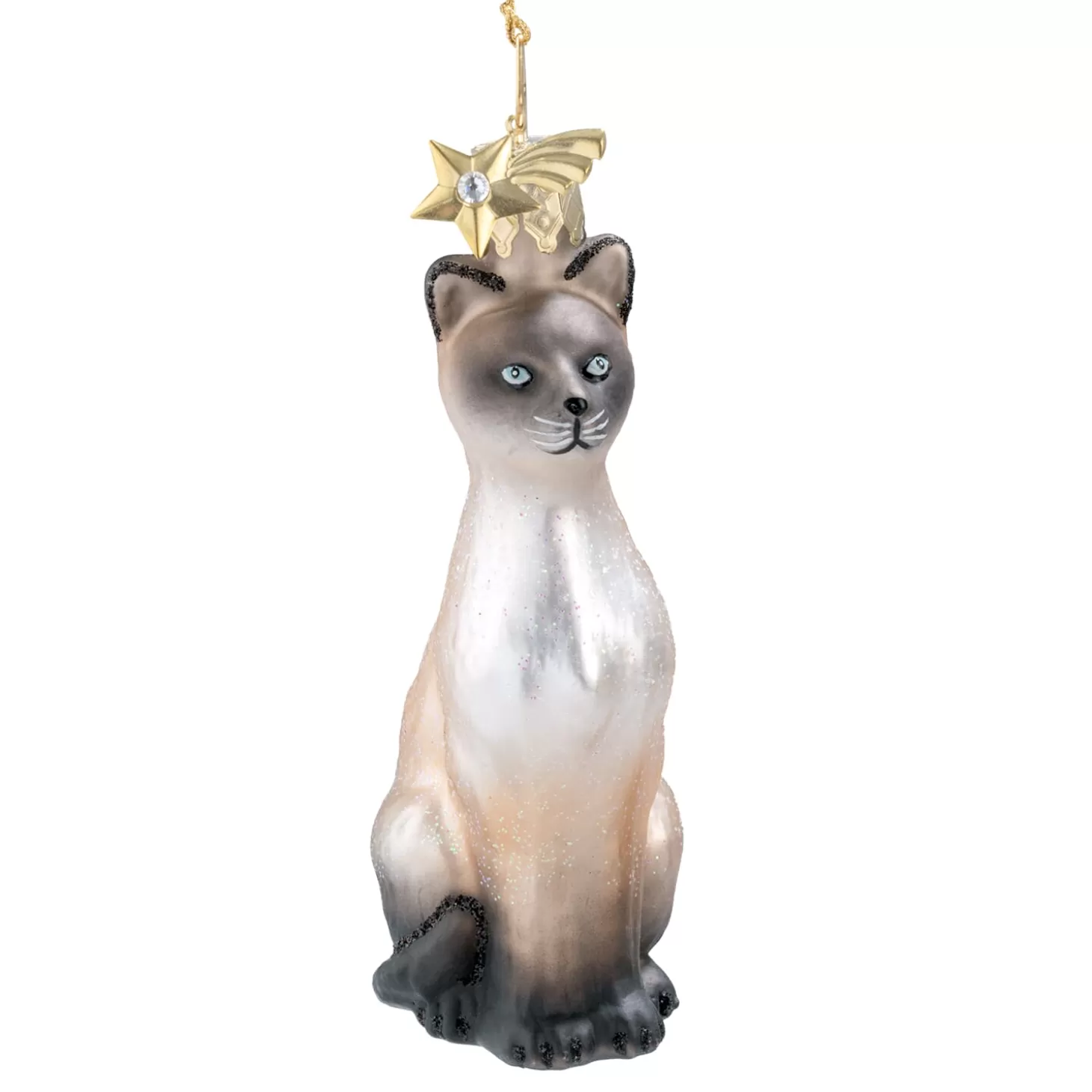 Poesie in Glas Glass Tree Decorations>Siamese Cat