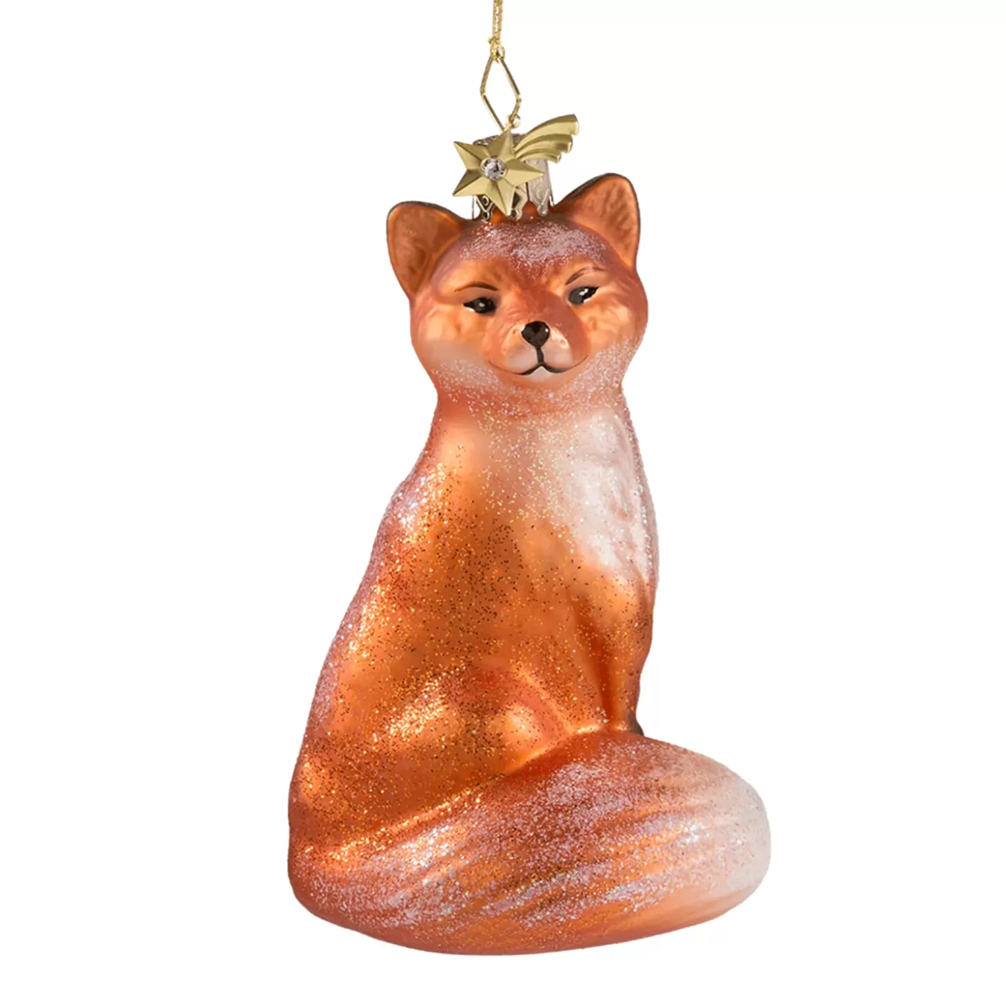 Poesie in Glas Glass Tree Decorations>Sitting Fox