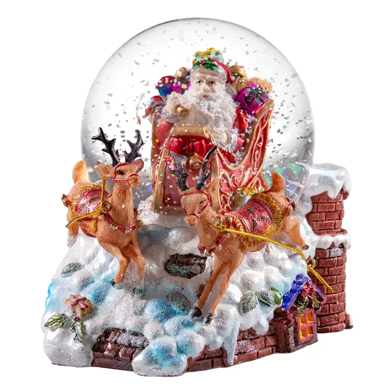 * Snow Globes>Snow Globe "Reindeer Sleigh"