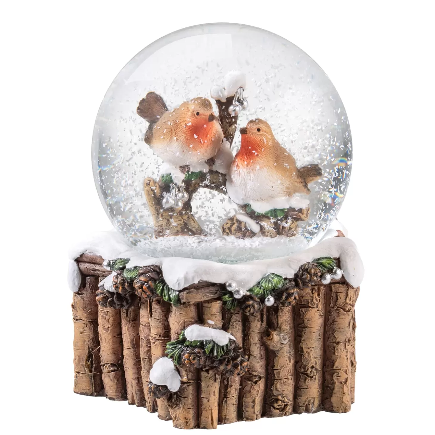 * Snow Globes>Snow Globe "Robin Couple"