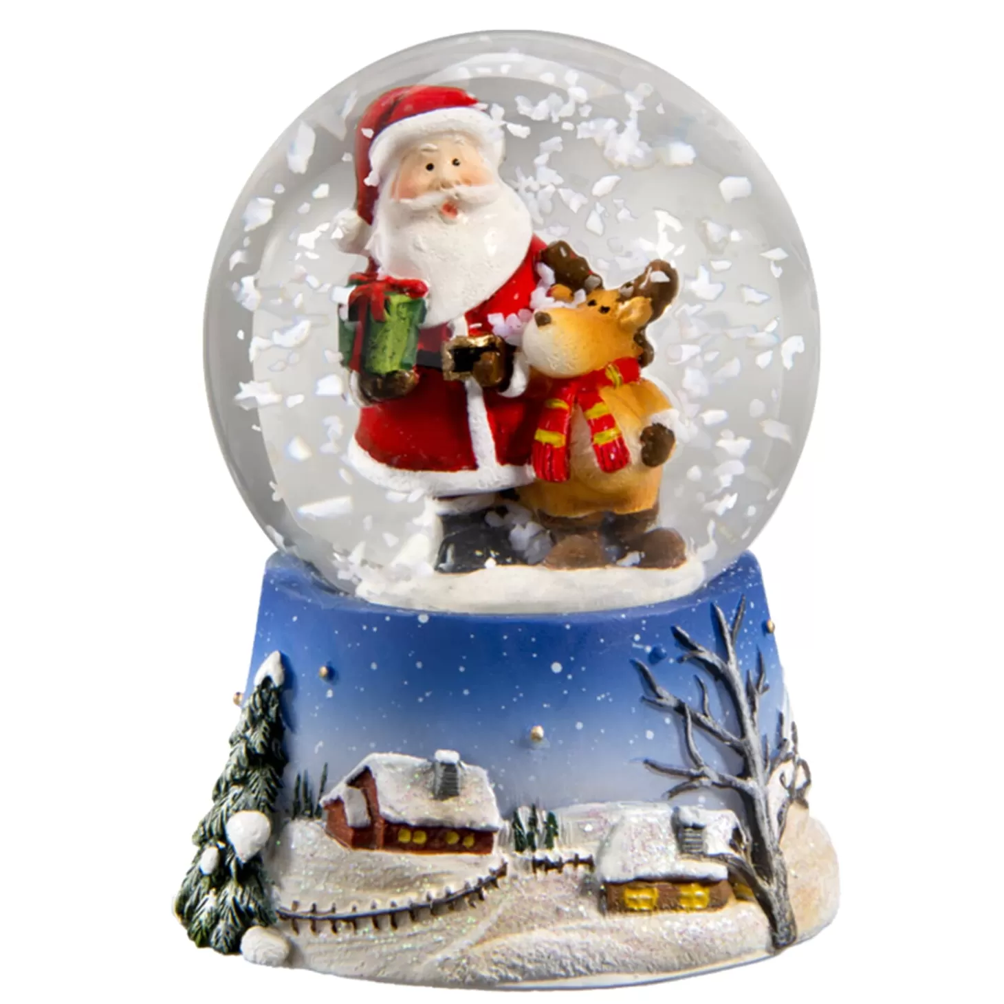 * Snow Globes>Snow Globe "Santa's Reindeer"