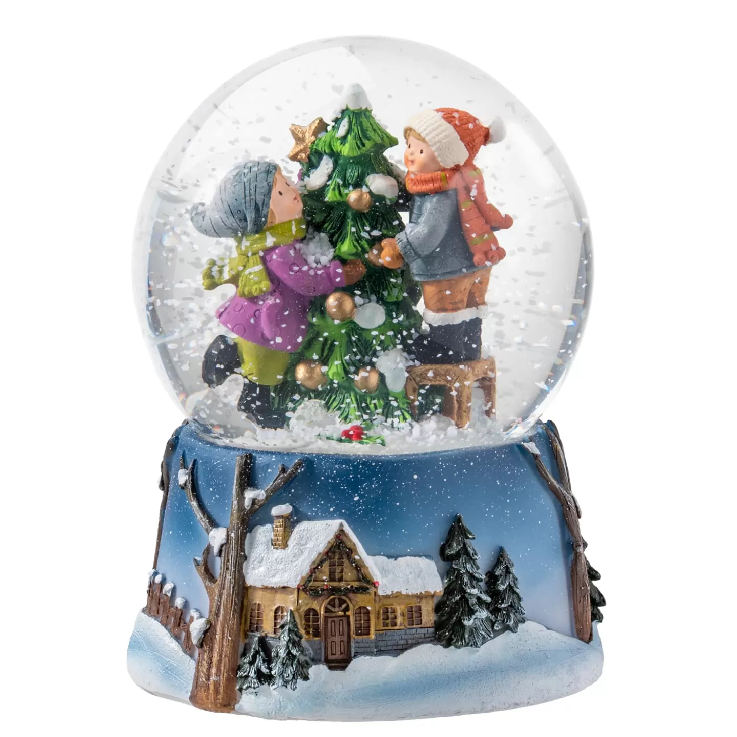 * Snow Globes>Snow Globe "We Decorate The Tree"