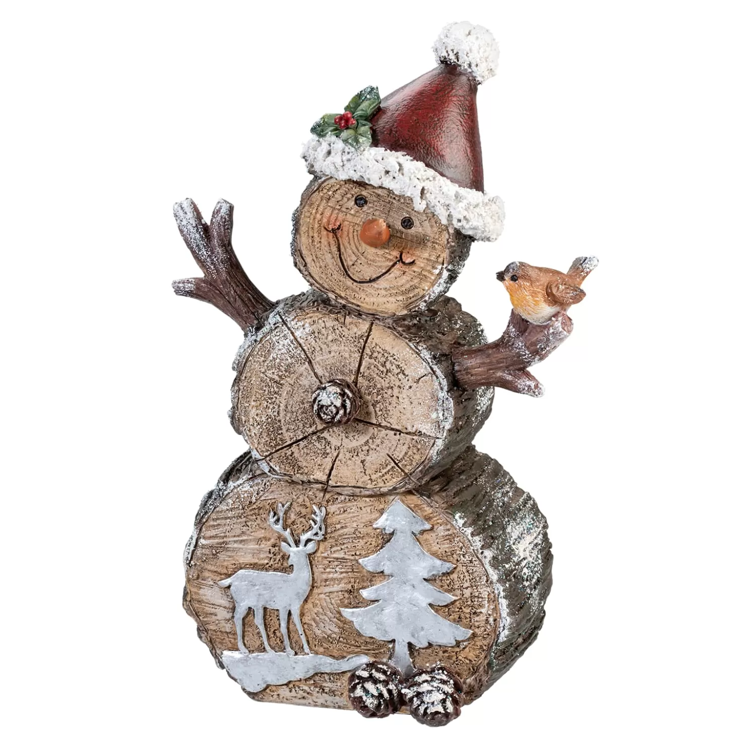 * Decorative Figurines>Snowman With Bird