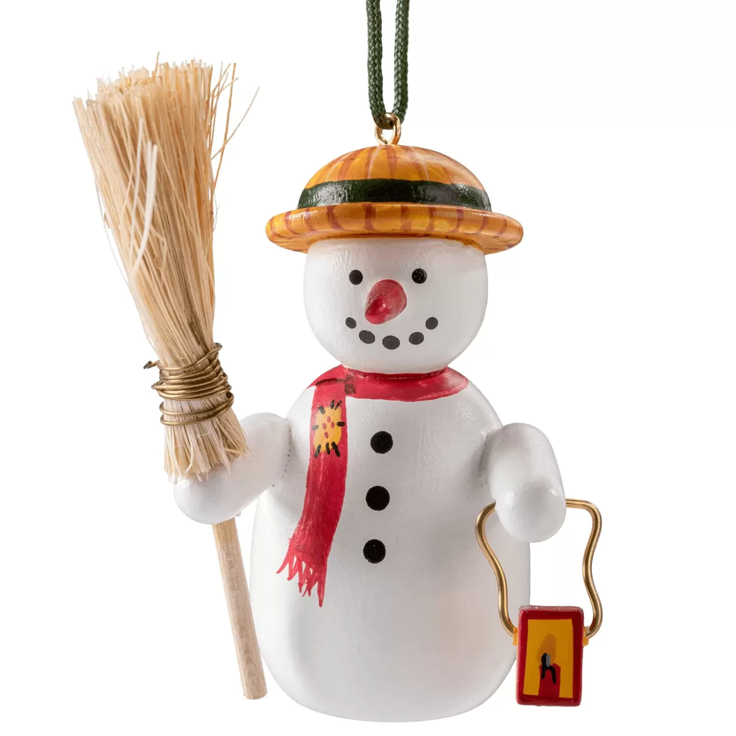 * Wood Tree Decorations>Snowman With Broom