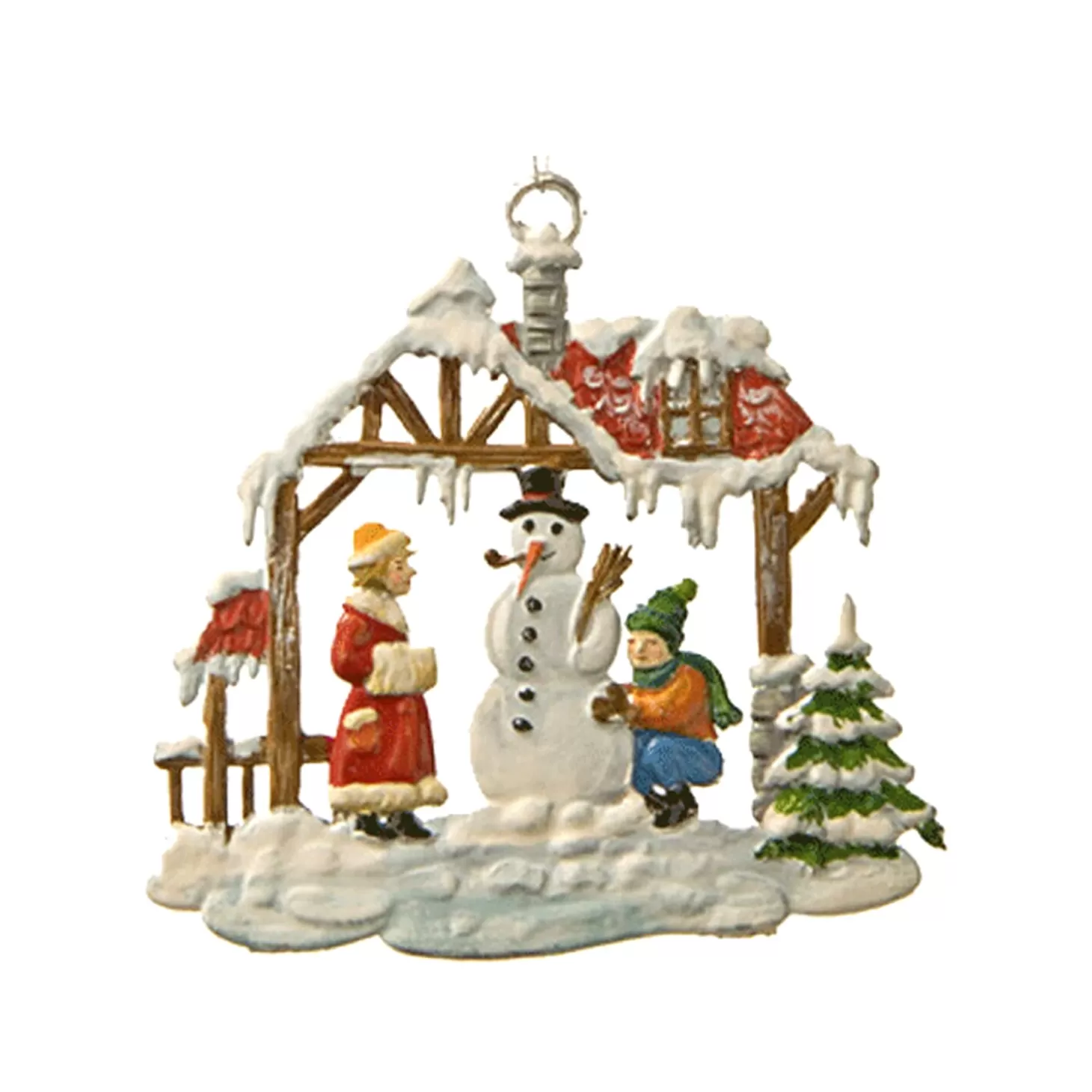 * Pewter Tree Decorations>Snowman's House