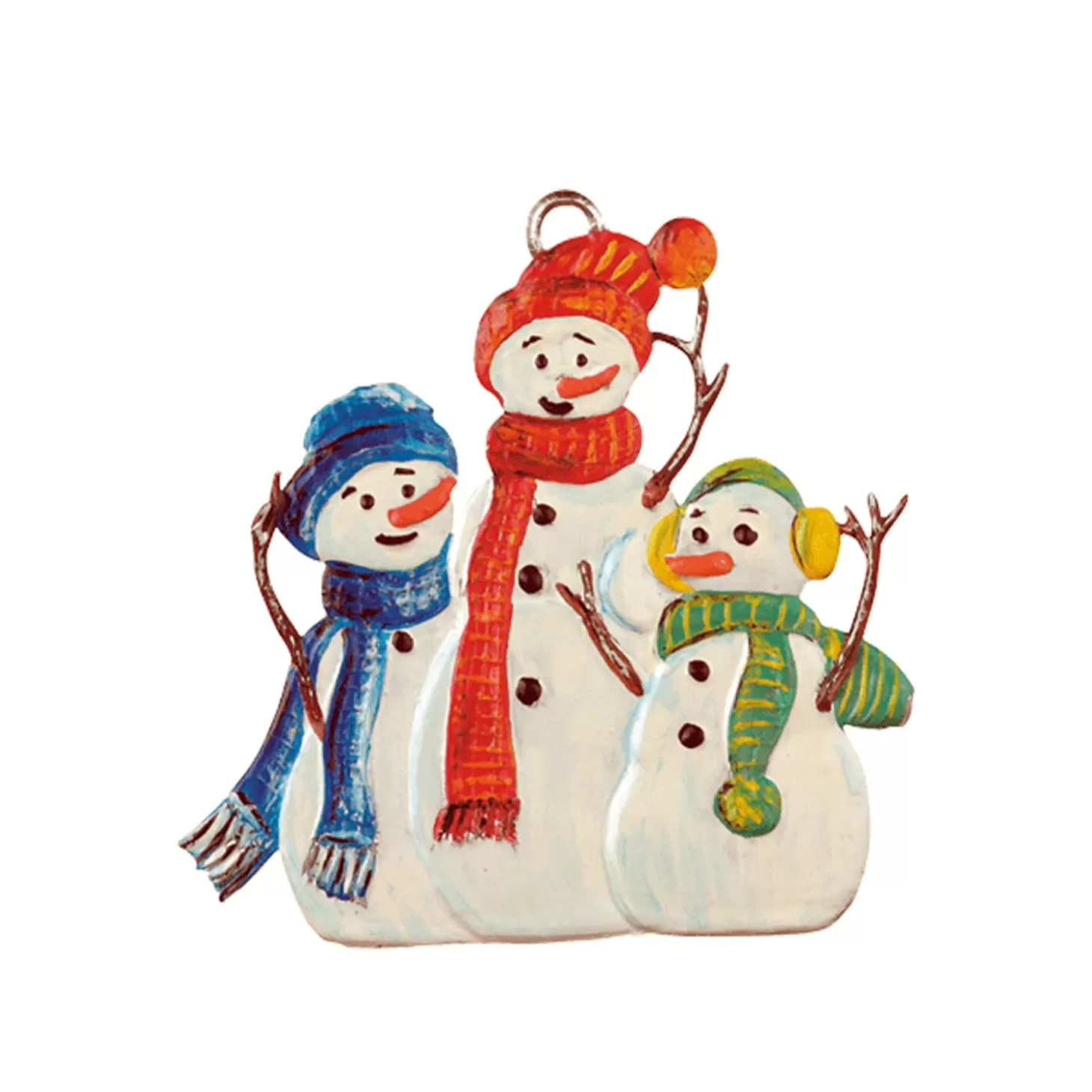 * Pewter Tree Decorations>Snowmen Trio