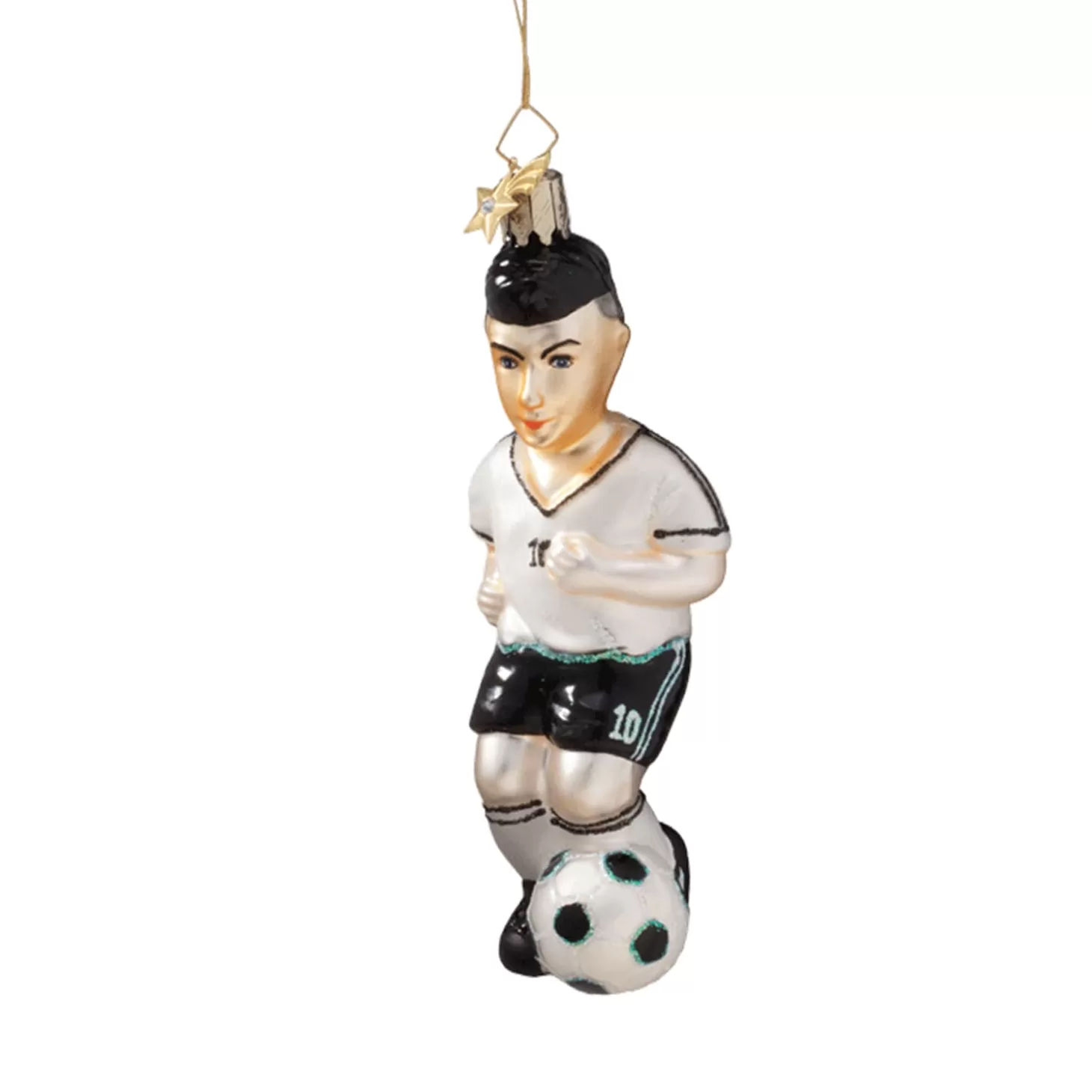 Poesie in Glas Glass Tree Decorations>Soccer Player