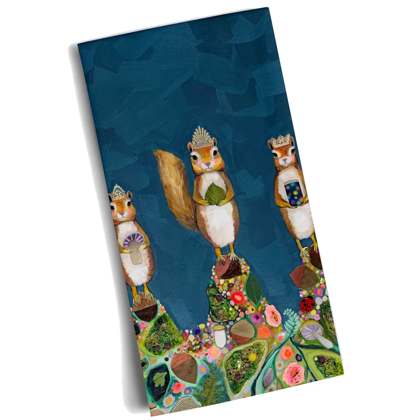* Table Decorations>Squirrel Royale Tea Towel