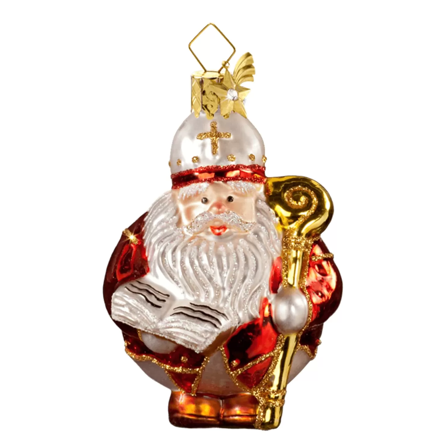 Poesie in Glas Glass Tree Decorations>St. Nicholas (Round)
