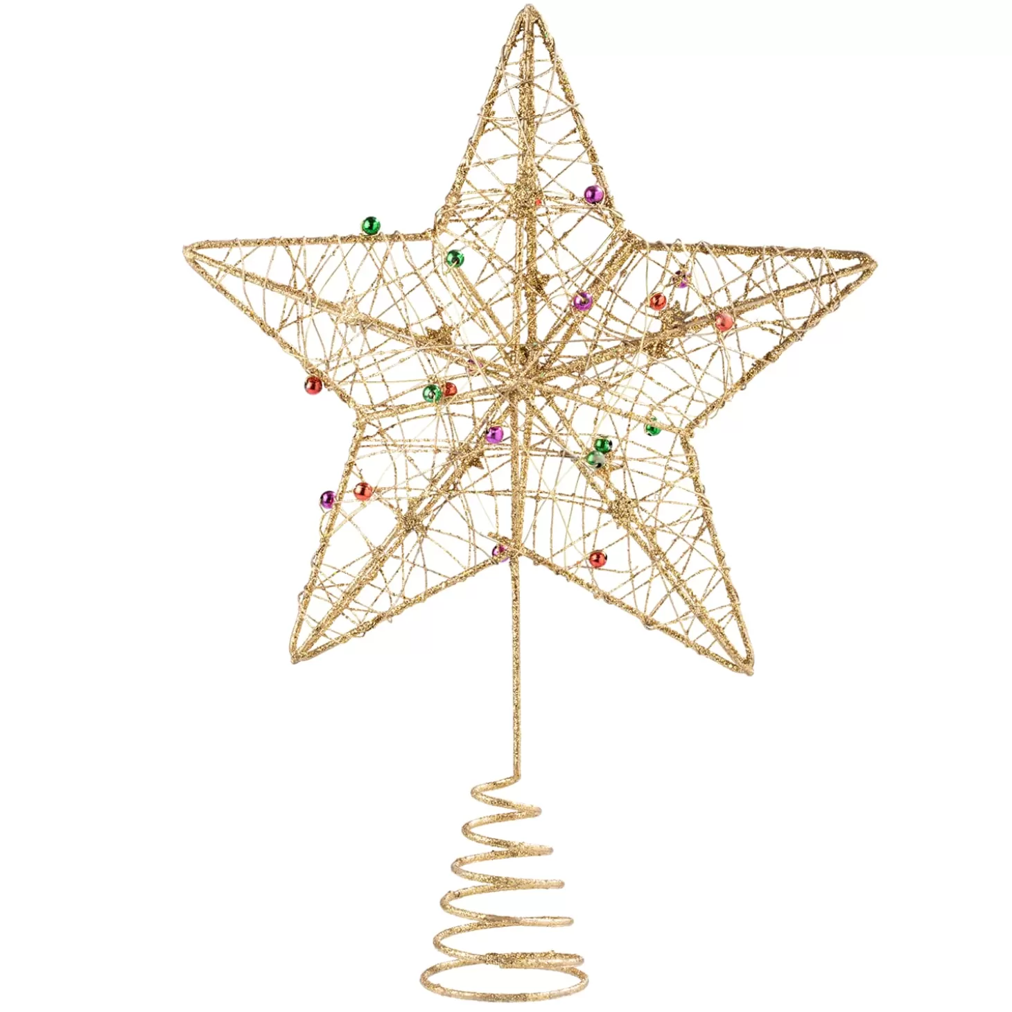 * Tree Topper>Tree Topper With Coloured Pearls, Gold