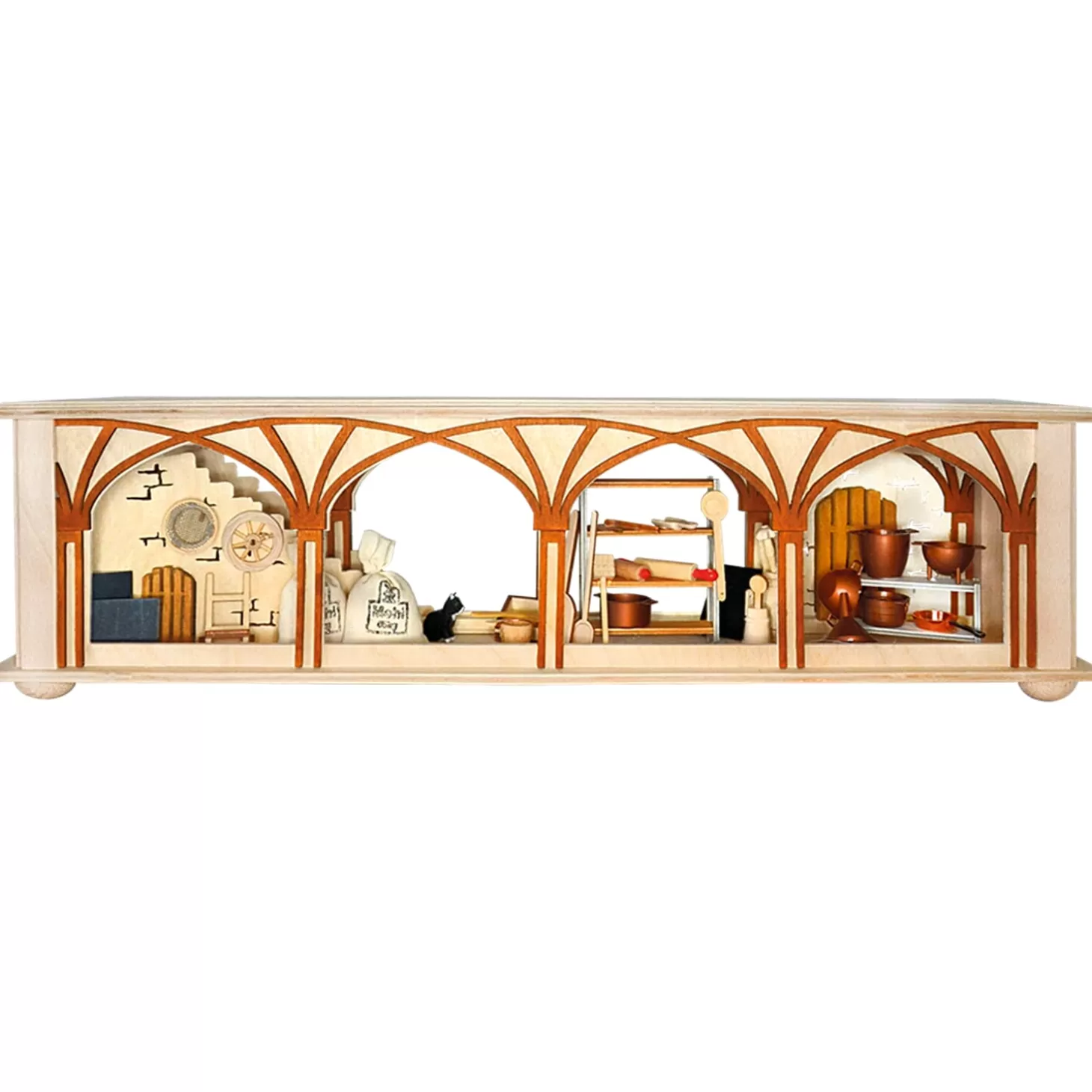 RATAGS Holzdesign Schwibbogen>Window Bench "Cellar Storeroom", 230V With Usb A Port