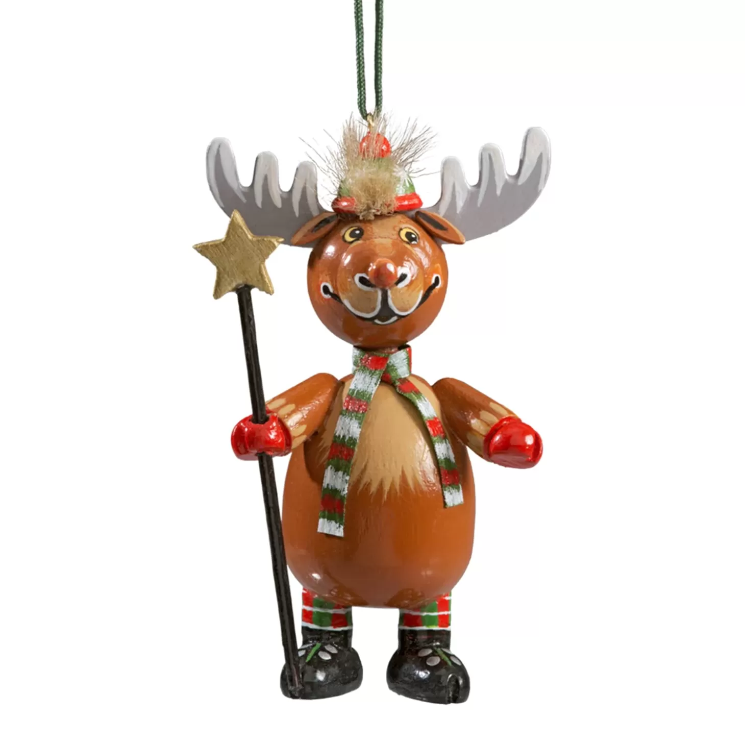 * Wood Tree Decorations>Wooden Buddy "Moose"