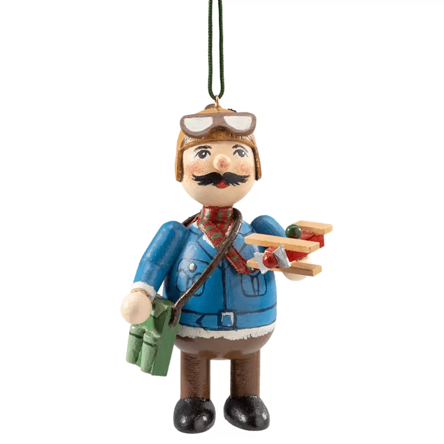 * Wood Tree Decorations>Wooden Buddy "Pilot"