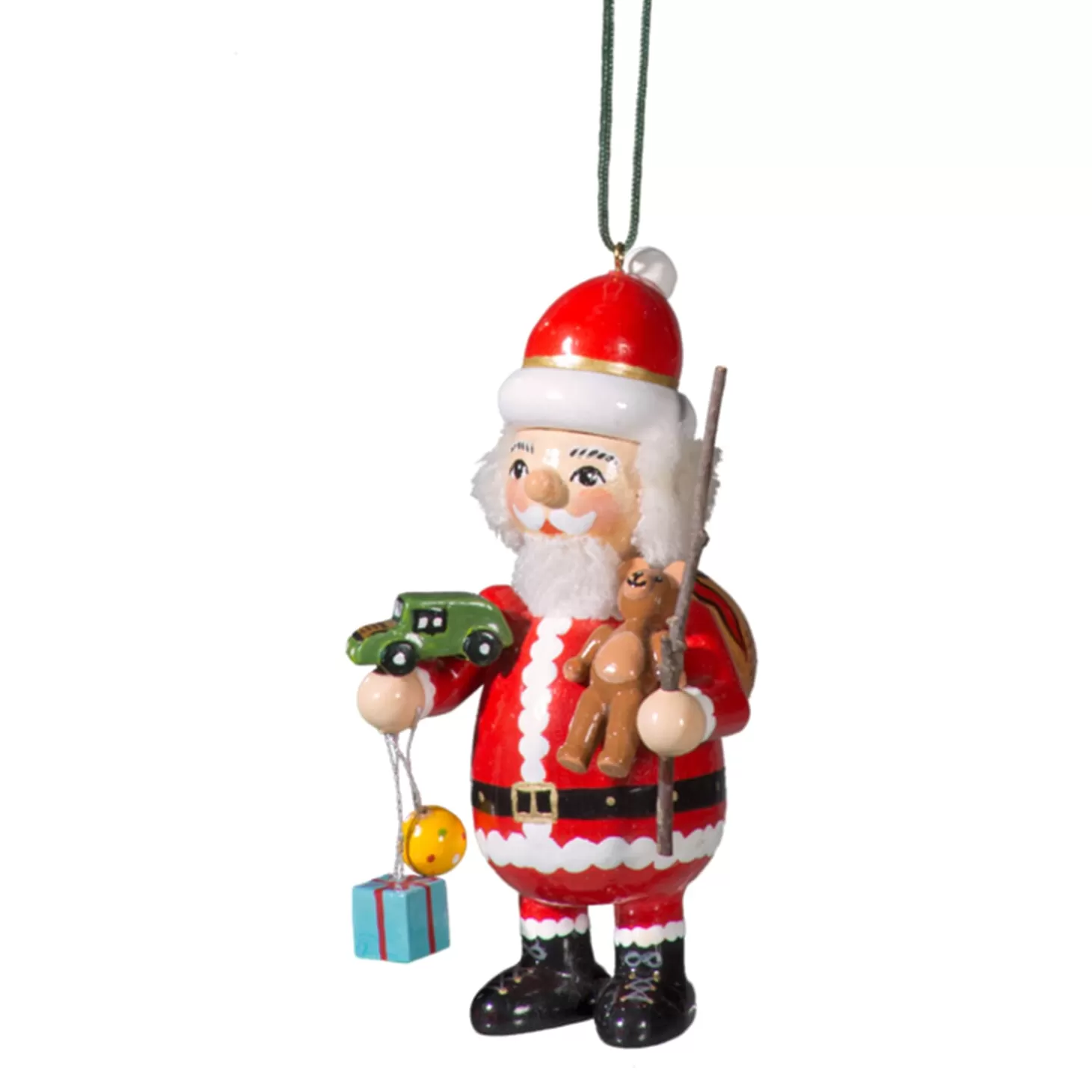 * Wood Tree Decorations>Wooden Buddy "Santa Claus"