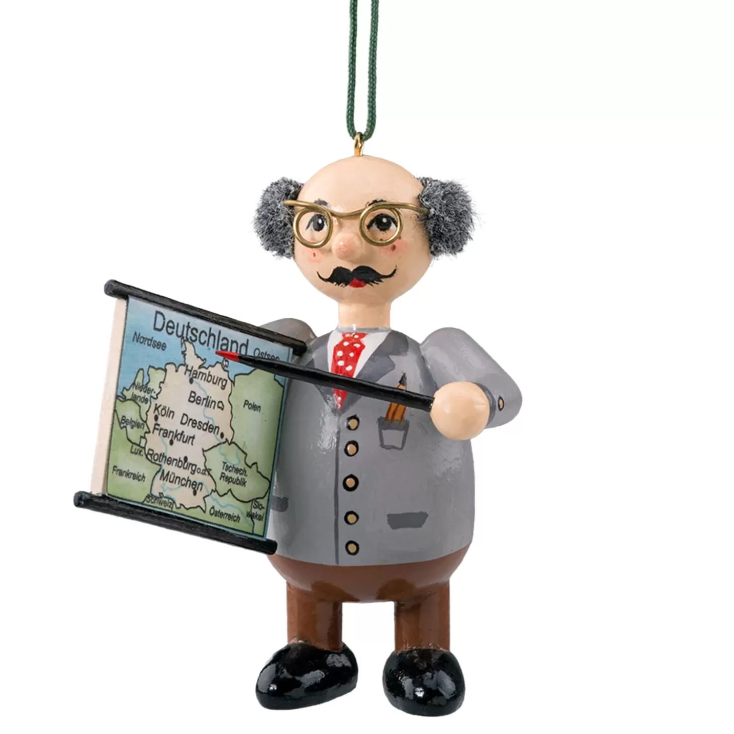 * Wood Tree Decorations>Wooden Buddy "Teacher"