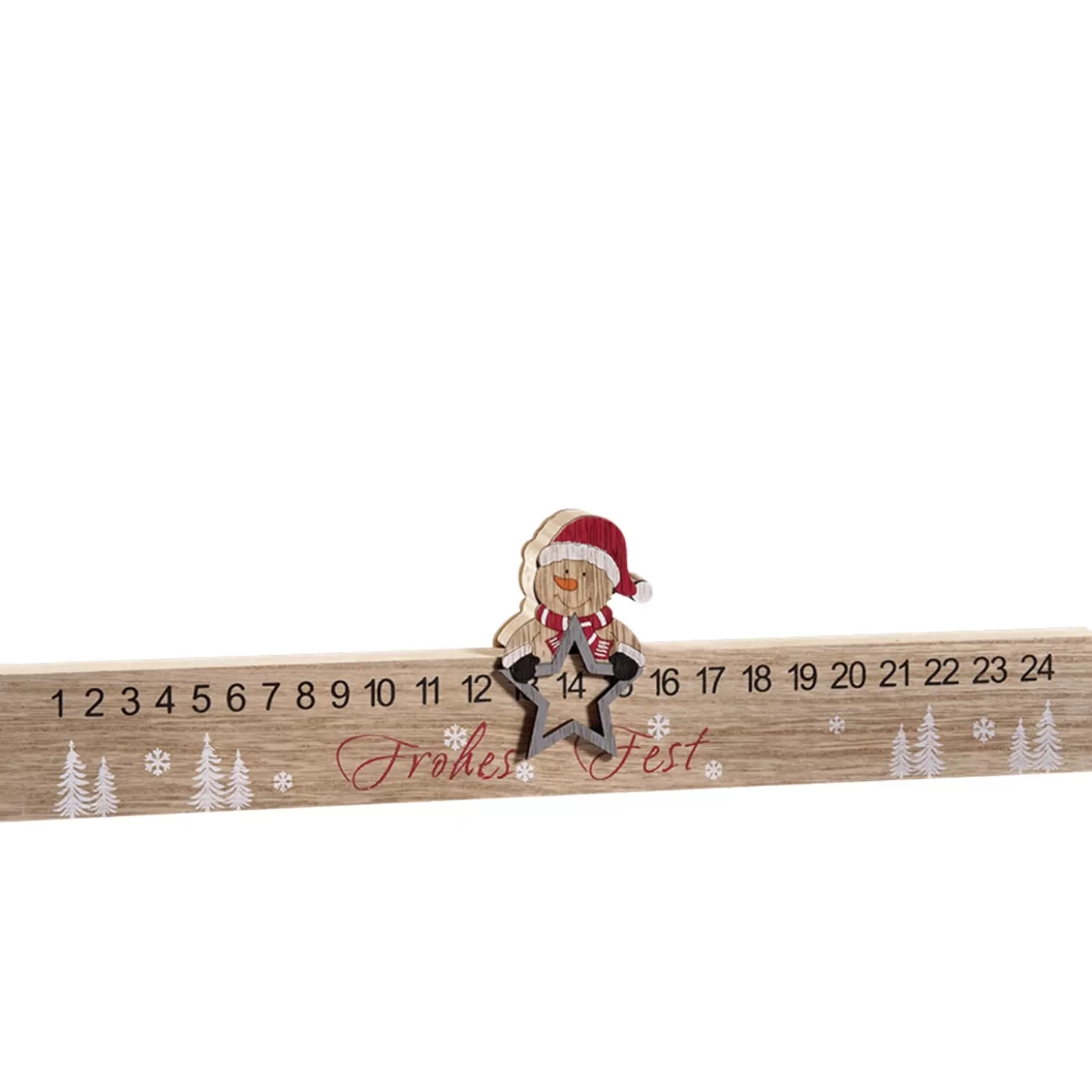 * Advent Decorations & Calendars>Wooden Slide Advent Calendar "Snowman"